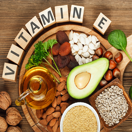 Vitamin E in food