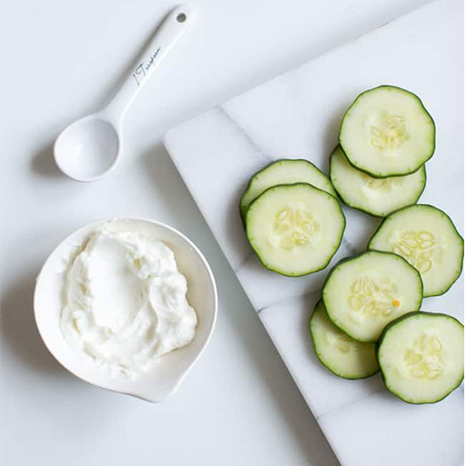 Yoghurt and cucumber face mask