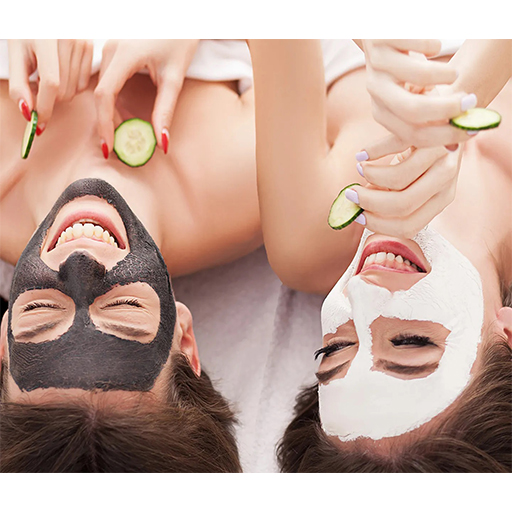 Girl applying sleeping face mask for skin type