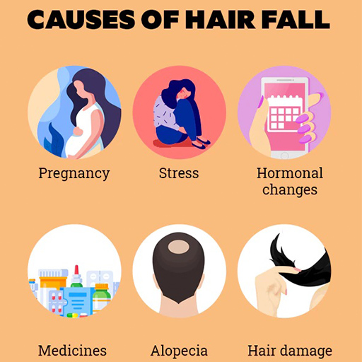 causes of hair fall by dandruff