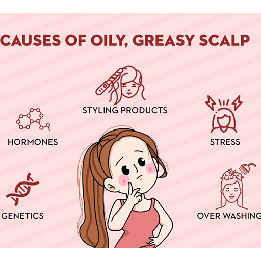 Causes of greasy hair