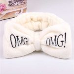 OMG Letter Embroidery Bowknot Plush