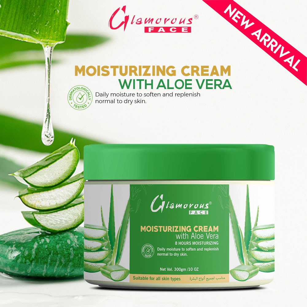Glamorous Face Moisturizing Cream With Aloe Vera 300g Eshaisticpk 5431