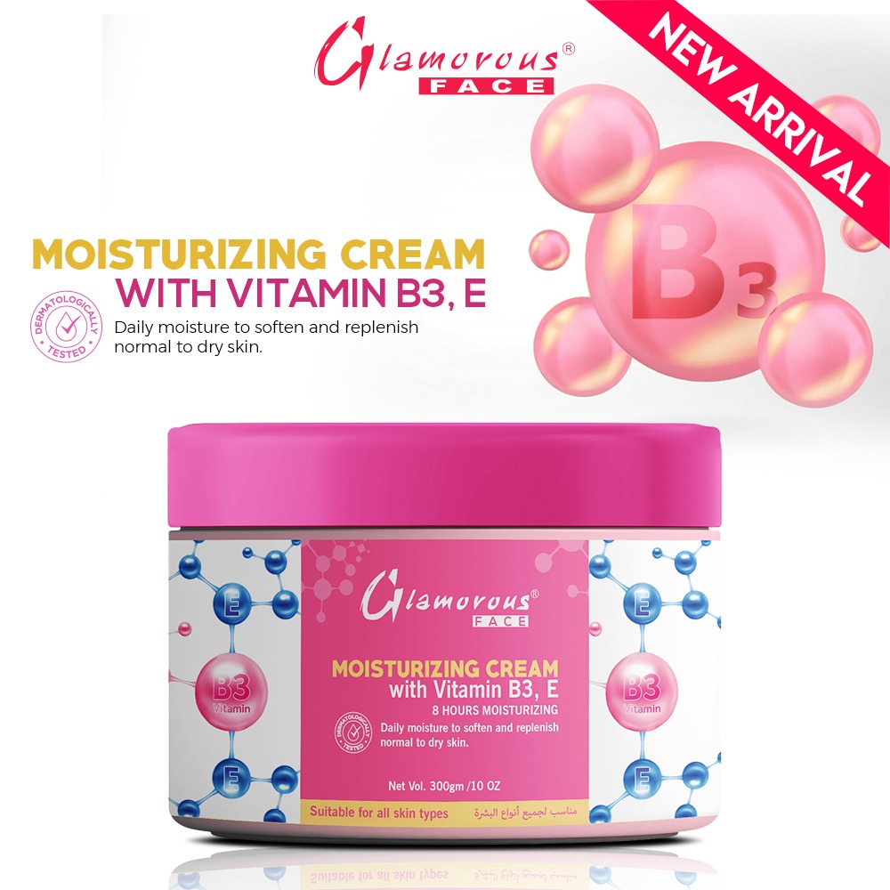 Glamorous Face Moisturizing Cream With Vitamin B3 And E 300g Eshaistic 4639